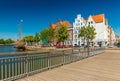 Lubeck, Germany: Cityscape of the old European city with historic buildings Royalty Free Stock Photo