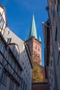 Lubeck, Germany. St. Peter`s Church St. Petry zu Luebeck. Royalty Free Stock Photo