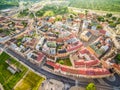 Lublin - the landscape of the old city from the air. Attractions Lublin from the air. Royalty Free Stock Photo