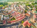 Lublin - the landscape of the old city from the air. Attractions Lublin from the air. Royalty Free Stock Photo