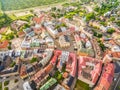 Lublin - the landscape of the old city from the air. Attractions Lublin from the air. Royalty Free Stock Photo