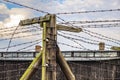 Lublin, Poland - Barbed-wire fences of the Majdanek KL Lublin Nazis concentration and extermination camp - Konzentrationslager