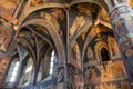 Lublin, Poland - Medieval frescoes and architecture inside the Holy Trinity Chapel within Lublin Castle royal fortress in historic Royalty Free Stock Photo