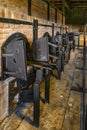 Lublin, Poland - Reconstructed crematorium ovens of Majdanek KL Lublin Nazis concentration and extermination camp -