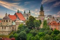 Lublin Old Town at sunset. Poland Royalty Free Stock Photo