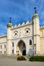 Lublin, Poland - Facade and main entrance of the medieval Lublin Castle royal fortress in historic old town quarter