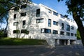 Modern residential building with micro apartments built for rent for students Royalty Free Stock Photo