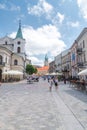 Sumer view of Krakowskie Przedmiescie pedestrian street