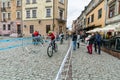 Lublin, Poland - May 24, 2015: Bike city race Eliminator MTB