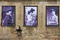 Lublin, Poland: Old Town facades detail with former residents of the house Royalty Free Stock Photo