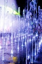 Lublin, Poland, Plac Litewski fountain at night Royalty Free Stock Photo