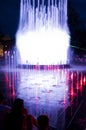 Lublin, Poland, Plac Litewski fountain at night