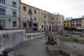 Old town tenement houses in Lublin Royalty Free Stock Photo