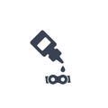 Lubricant, oil for bike chain icon