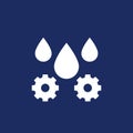 lubricant, oil drops icon, vector sign