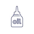 lubricant, oiler icon, line vector