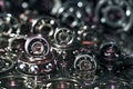 Lubricating oil. Ball bearing Royalty Free Stock Photo