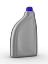 Lubricating oil bottle on white background