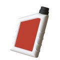 Lubricating oil bottle on white background