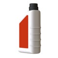 Lubricating oil bottle on white background