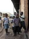 Lubumbashi, Democratic Republic of Congo: Group of children playing in front of the camera