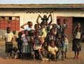 Lubumbashi, Democratic Republic of Congo, circa May 2006: Group of children posing for the camera