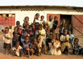 Lubumbashi, Democratic Republic of Congo, circa May 2006: Group of children and women posing for the camera