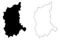 Lubusz Voivodeship map vector