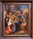 Lucas Cranach, the Elder, `Christ bearing of the Cross`, 1520 Oil painting on Wood Royalty Free Stock Photo