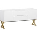 Lucas Sideboard | Rove Concepts, white 6 Drawer TV Entertainment Unit, Mateer 6 Drawer Dresser with white background