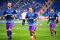 Lucas Vazquez plays at the La Liga match between RCD Espanyol and Real Madrid CF at RCDE Stadium