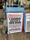 Lucca, Italy - 2018 10 31 : Lucca Comics free cosplay event around city newspaper article