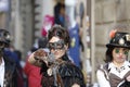 Lucca, Italy - 2018 10 31 : Lucca Comics free cosplay event around city steam punk girl