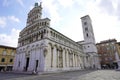 LUCCA, ITALY - JUNE 25, 2022: San Michele in Foro basilica church in Lucca, Tuscany, Italy