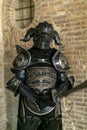 Lucca, Italy - 2018 10 31 : Lucca Comics free cosplay event around city samurai warrior with armor