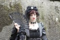 Lucca, Italy - 2018 10 31 : Lucca Comics free cosplay event around city steam punk girl