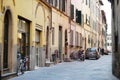 LUCCA, ITALY - MAY 2011: Beautiful medieval streets of Lucca city. Province of Lucca, Tuscany, Italy Royalty Free Stock Photo