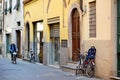 LUCCA, ITALY - MAY 2011: Beautiful medieval streets of Lucca city. Province of Lucca, Tuscany, Italy Royalty Free Stock Photo