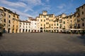 Piazza Anfiteatro in the old town of Lucca - Tuscany, Italy