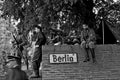 Boys masquerading as Nazi soldiers at Lucca Comics & Games Royalty Free Stock Photo