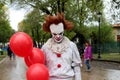 Cosplay dressed as a clown in the movie It al Lucca Comics