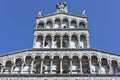 Lucca, Old city street view, Renaissance Style Church, Italy, Europe