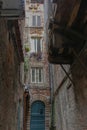 Lucca`s narrow street. Tuscany. Italy.