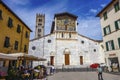 Lucca, Tuscany / Italy - 09.15.2017: Basilica of San Frediano in Lucca Tuscany Italy