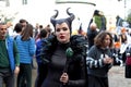 Cosplayer girl dressed as Maleficent. Lucca Comics and Games 2023.