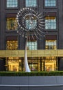 `Lucea`, a wind-powered floral pinwheel by artist Anthony Howe in downtown Dalllas, Texas.