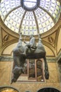 Lucerna Passage Prague the Statue of King Wenceslas Riding an Upside-Down Dead Horse, Czeck Republic Royalty Free Stock Photo