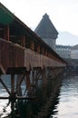 The skyline of Lucerne, Chapel Bridge, capital of Canton of Lucerne, Central Switzerland, Europe