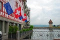 On the Lucerne embankment. Switzerland