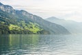 Lucerne lake (Vierwaldstaetter See) - view from Brunnen, Switzerland
